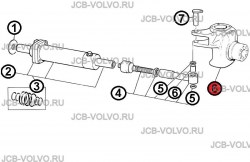Правый поворотный кулак [ 453/23303 ] для JCB 531-70, 541-70